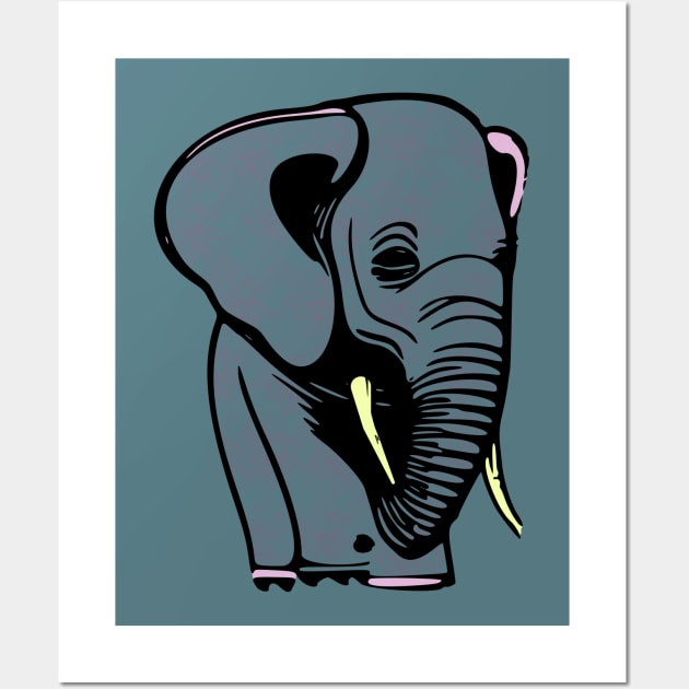 Cute Elephant Wall Art by Javisolarte